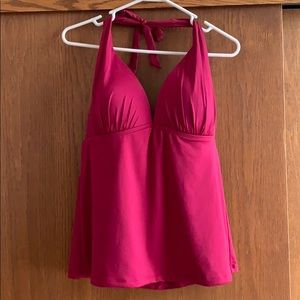 Mossimo Padded Halter Tankini - Wine / Magenta